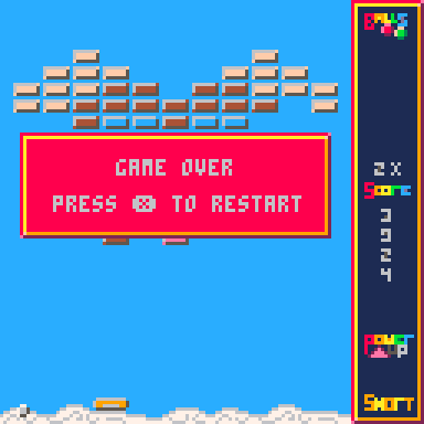 Piconoid game over screen